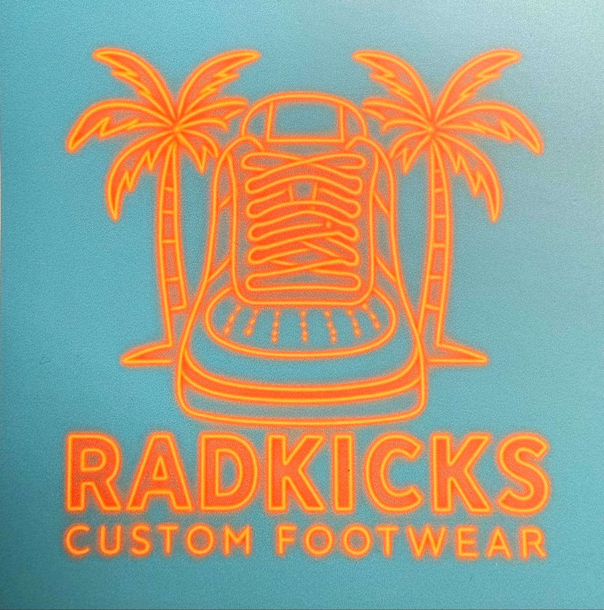 RadKicks Custom Footwear neon decal